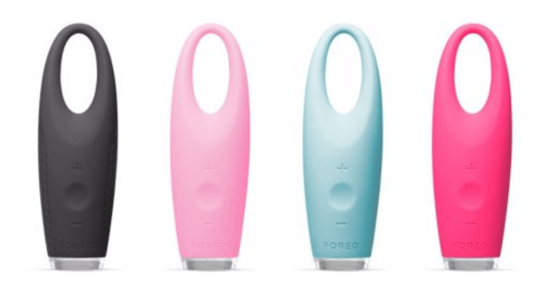 Four different Foreo Iris Eye Massagers.